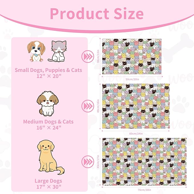 Vintage Floral Pet Feeding Mat, Absorbent Dog & Cat Food Mat for Bowl, Non-Slip Quick Dry Pet Placemat Floor Protector for Messy Drinkers(17 x 30 in)