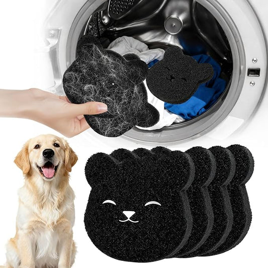 4PCS Laundry Pet Hair Remover, Dog & Cat Pet Hair Catcher for Washing Machine, Fur Remover & Lint Collector, Reusable & Eco-Friendly Pet Hair Removal Tool for Laundry, Safe for All Fabrics