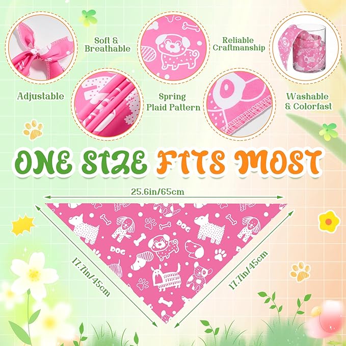 Sanwuta 60 Pcs Holiday Dog Bandanas Bulk Paw Prints Funny Dog Bandanas Adjustable Dogs Bibs Triangle Scarf Pet Costume Cute for Small to Large Pet(Paw Prints, Medium)