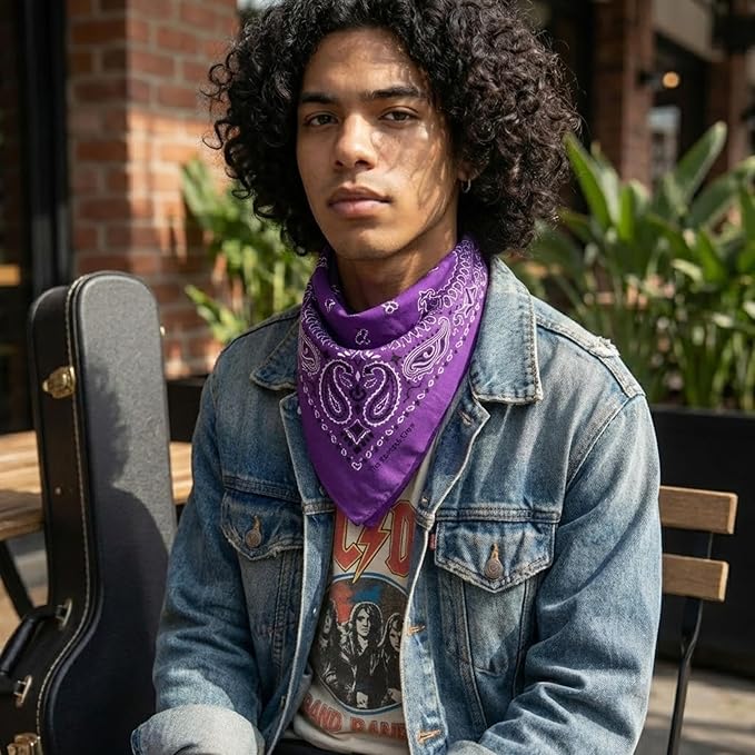 The Peacock Crew Premium Soft Cotton Bandanas Pack for Men and Women Paisley 22 x 22 inches
