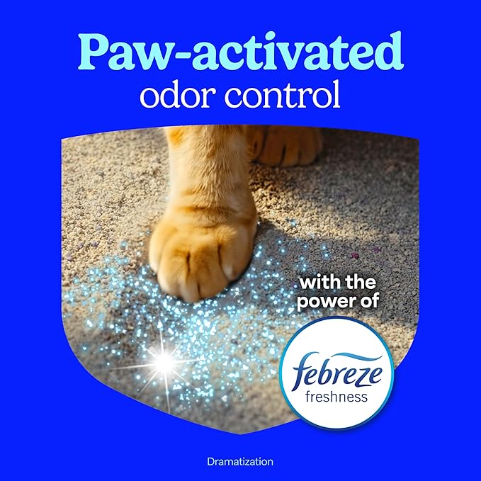 Fresh Step Clumping Cat Litter Multi-Cat Extra Strength Formula With Febreze Freshness, Multi Cat Litter With Ammonia Block Technology, 38 lbs. (4 x 9.5 lb. Bag)