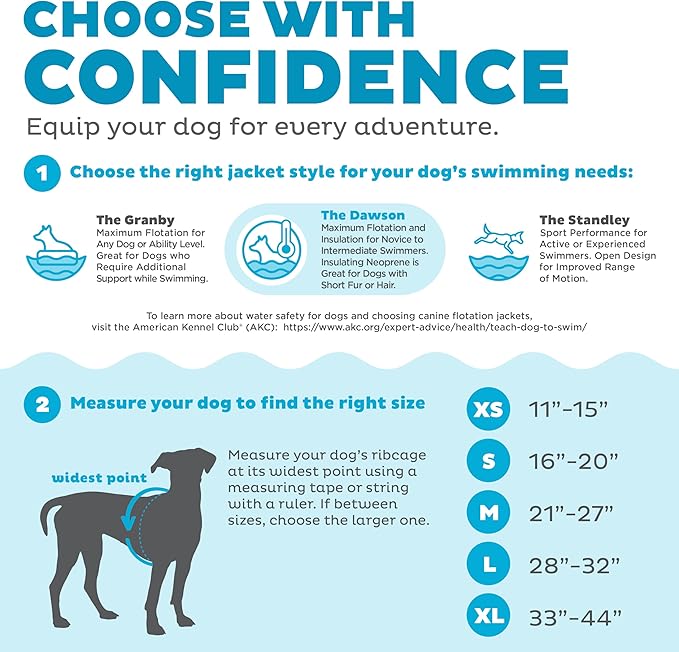 Outward Hound Dawson Swim Blue Dog Life Jacket, XS