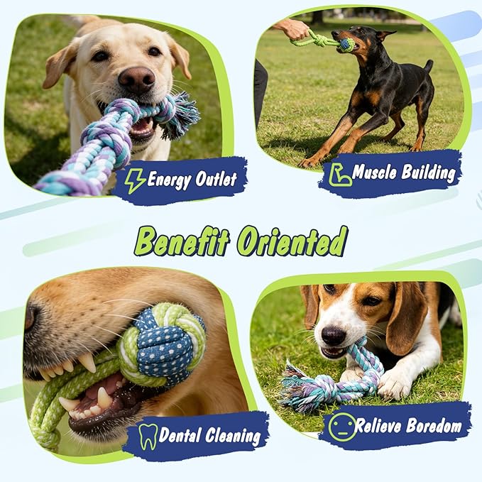 Tether Outdoor Dog Rope Toy with Reinforced Tripod Spring Pole Base - Heavy Duty Interactive Tether Tug Toy for Backyard Solo Play - Adjustable Spring Pole Rope System for Large Medium Small Dogs