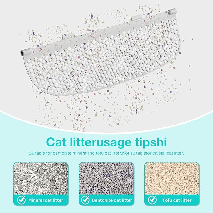 [Only for small-grained cat litter](small diameter) Cat Litter Filter Replacement Part for 65L+9L automatic Litter Box, Litter Accessory [Only Compatible with Orders Purchased After December 23, 2025]