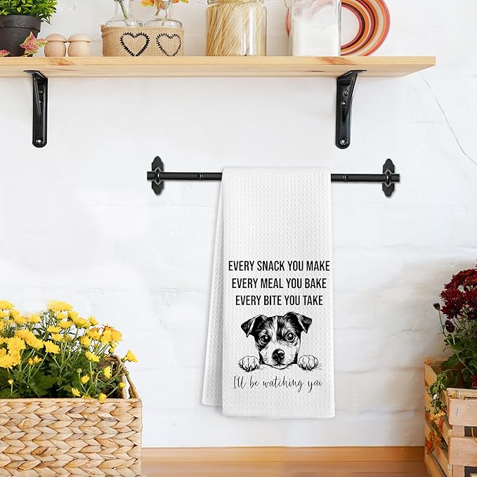 Jack Russell Terrier Dog Kitchen Towels, Jack Russell Terrier Gifts for Women Men Owners, Funny Dogs Themed Hand Towels, Dog Lover Gifts Hand Dish Tea Towel for Kitchen Decor, 16x24 Inch