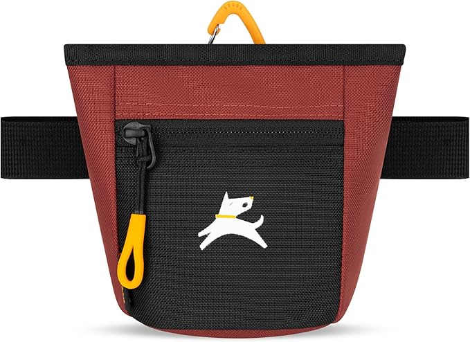 OllyDog Goodie Treat Bag, Dog Treat Pouch, Waist Belt Clip for Hands-Free Training, Magnetic Closure, Dog Training and Behavior Aids, Three Ways to Wear (Cider)