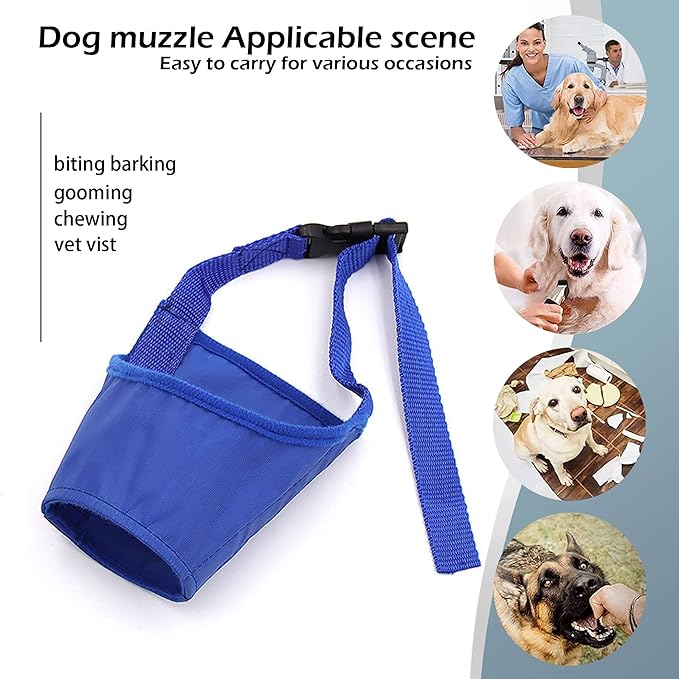 Parts Express Dog, Soft Anti-Biting Barking Chewing, Breathable Waterproof Adjustable for Small Medium Dogs,Blue (S)