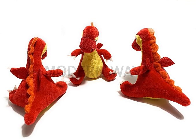 MODERN WAVE - Interactive Squeaky Plush Hide and Seek Squirrel Type Puzzle Toy for Dogs, Medium Size (Volcano and Dragons)