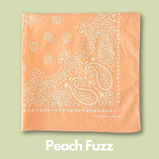 The Peacock Crew Premium Soft Cotton Bandanas Pack for Men and Women Paisley 22 x 22 inches