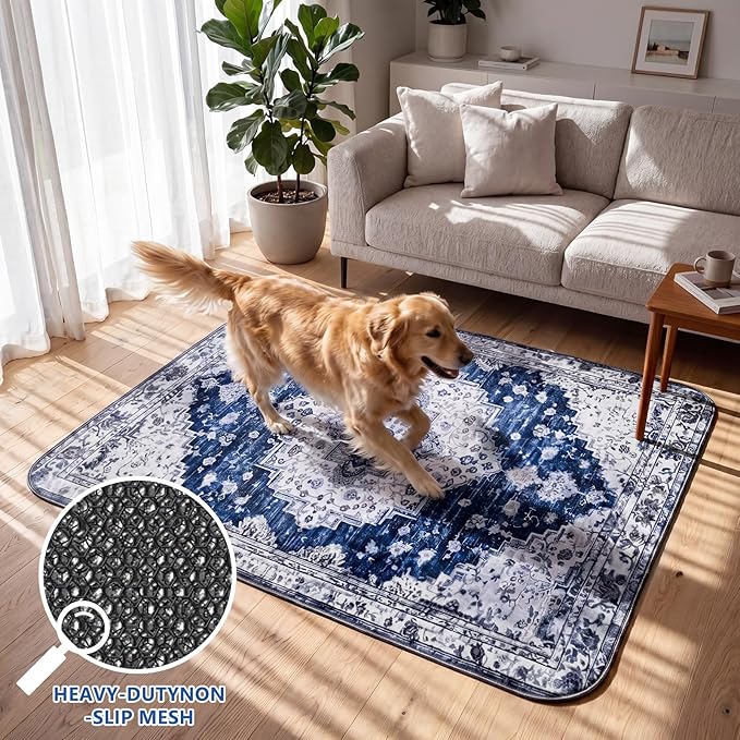 Washable Pee Pads for Dogs and Cats, 2 Pack Absorbent Thick Reusable Training Dog Pet Puppy Pads, Waterproof & Non-Slip Whelping Pads for Potty Training, Whelping, Playpen, Crate, Prevents Leakage