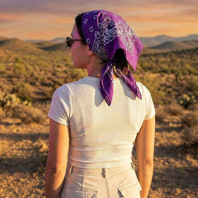The Peacock Crew Premium Soft Cotton Bandanas Pack for Men and Women Paisley 22 x 22 inches