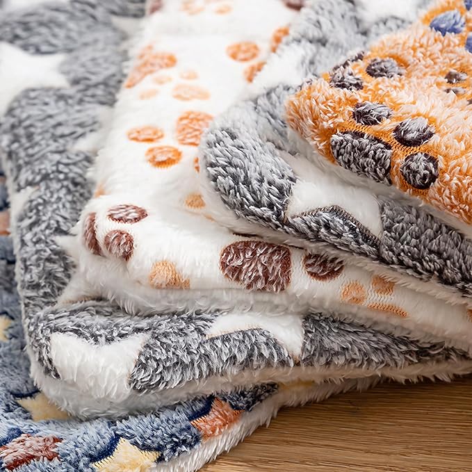 Cat Beds for Outdoor Cats:Flannel Cat Blanket for Indoor Cats,Self Warming Mat Soft and Comfortable,Crate Pads for Small Dog for Sleeping,Machine Washable (A, 13" x 18")