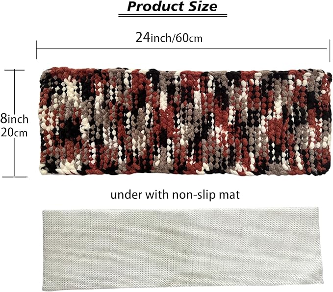 Cat Window Sill Pet Pad Window Perch, Knitted Windowsill Pet Mat Pillow Seat Bed,Double Sided Cat Cushion for Window Sill (Mixed Color, 8"x24")
