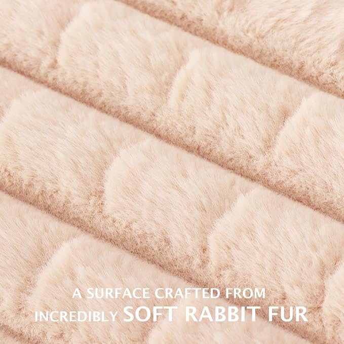 BVAGSS Dog Bed Washable Crate Mattress,Anti-Slip Memory Foam Soft Warm Pet Cushion for Small Medium Dogs, Calming Fluffy Sleeping Kennel Pad XH082 (24''x18'',Apricot)