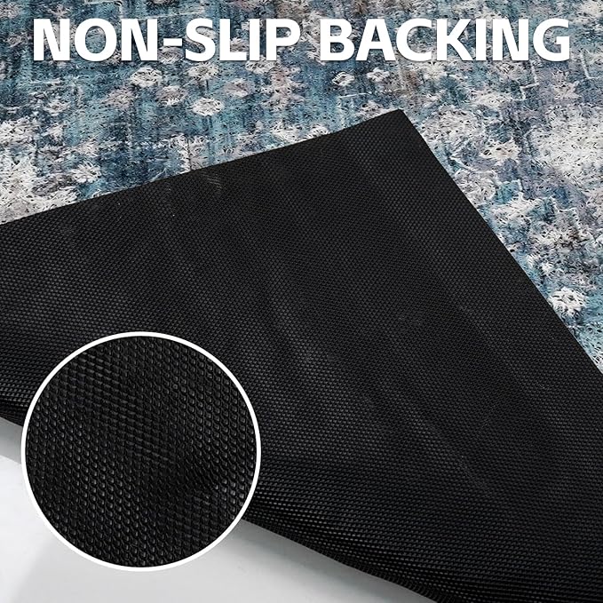 Cat Litter Mat Litter Trapping Mat, 33"x22" Waterproof Urine Proof Litter Box Mat Catcher Mat Non-Slip Washable for Kitty Kitten, Blue