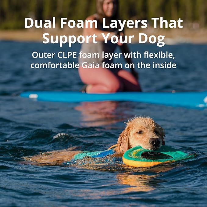 Ruffwear, Float Coat Dog Life Jacket, Premium Buoyancy Swim Vest with Lift Handle, Secure Fit & Reflective Trim, Adjustable Flotation for Swimming, Boating, & Outdoor Adventures, Wave Orange, X-Large
