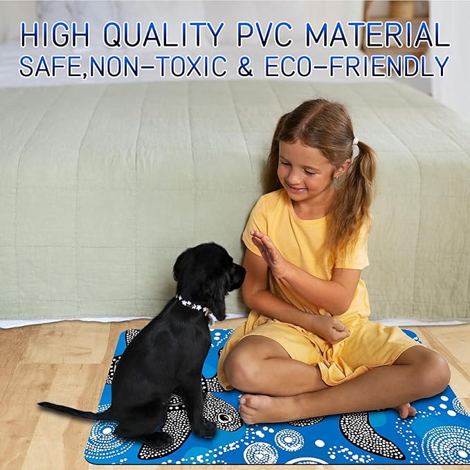 Dog Food Mat, 19.6" x 23.6" Absorbent Pet Feeding Mat for Food and Water, Waterproof Diatom Mud Pet Placemat with Non-Slip Rubber Backing, Easy Clean Cat Bowl Mat for Floors - Black Turtle