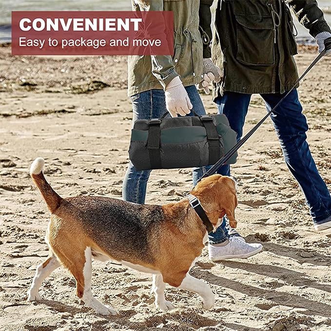 YOFANG Extra Large Outdoor Travel Dog Bed Mat, 47"x32" Waterproof Anti-Slip Kennel Pad, Washable Nylon Camping Bed, Portable Foldable Crate Mat for Large/Medium Dogs, Indoor Outdoor Car Pet Mat Grey