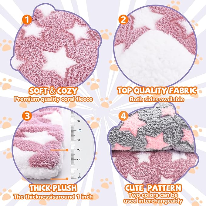 2 Pcs Self Warming Cat Bed, Self Heating Pet Mat for Cats & Dogs Soft Calming Cat Bed Mat Reflects Body Heat Warm Washable Pet Pad for Crates, Floors, Indoor, Outdoor (31×23.6 Inch)