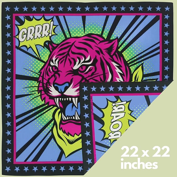 The Peacock Crew Premium Soft Cotton Bandanas Pack for Men and Women Paisley 22 x 22 inches