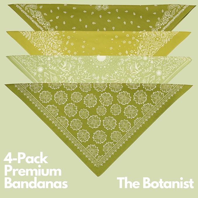 The Peacock Crew Premium Soft Cotton Bandanas Pack for Men and Women Paisley 22 x 22 inches