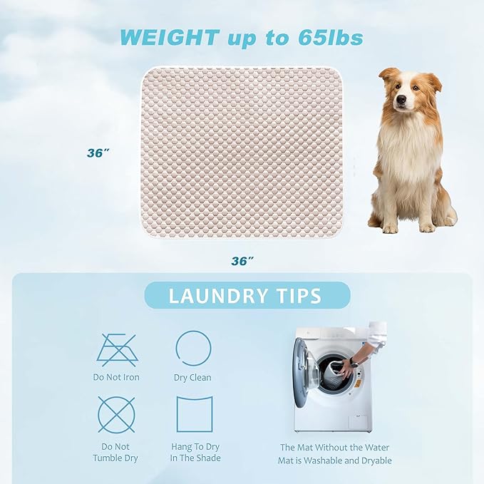 MICROCOSMOS Sleeping Pad & Pet Cooling Mat- Breathable Bubble Surface, EZ Clean. Keep Cooling for Pets, Kids and Adults in Summer.(Brown, 36" x 36")