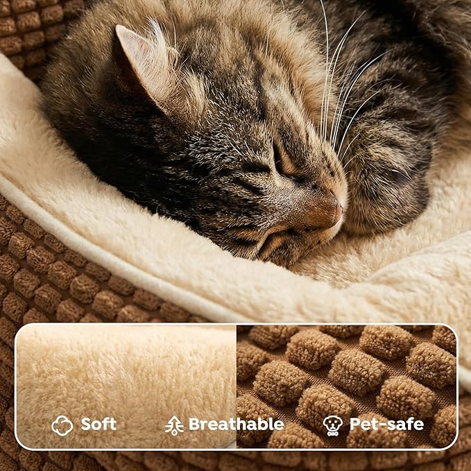 Veehoo Cute Dog Bed for Medium Dogs, Orthopedic Egg-Crate Foam Dog Bed with Sides, Removable Washable Cover & Waterproof Lining, Comfortable Pet Couch Pet Sofa, 36"