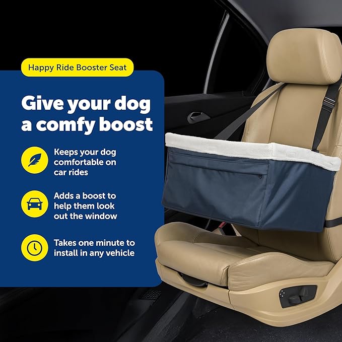 PetSafe Happy Ride Booster Seat - Navy - 25 lb