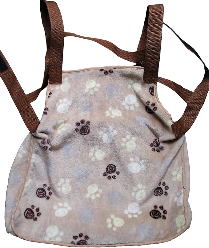 Pet Dog Cat Carrier for Lap Cat or Lap Dog Travel Shoulder Bag Sling Front Backpack Soft Plush Handmade (Clear)