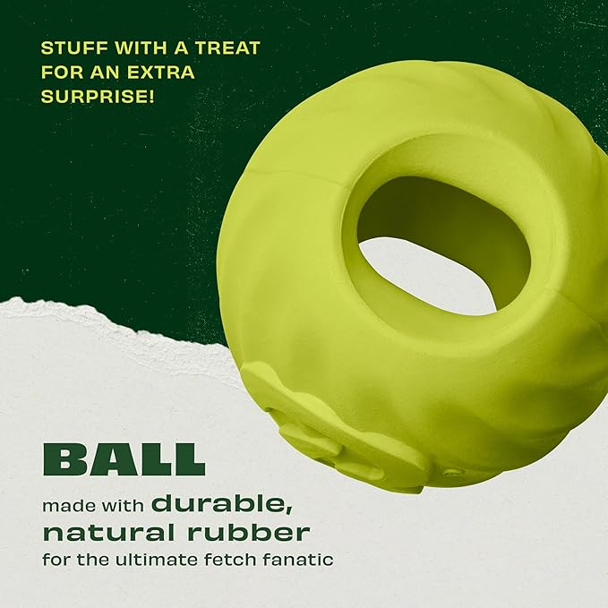 Benebone Natural Rubber Ball, 2-Pack