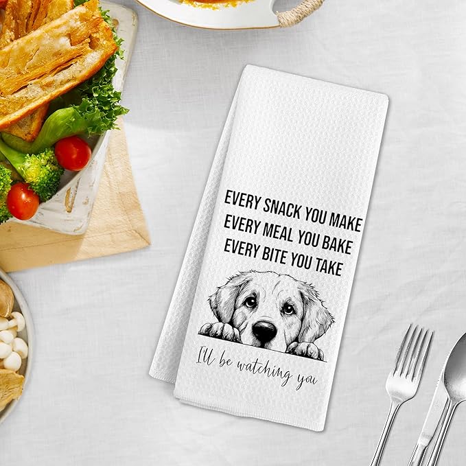 Golden Retriever Gifts Dog Kitchen Towels, Funny Golden Retriever Hand Towels, Dogs Owner Gift Hand Dish Tea Towel for Kitchen Bathroom Decor, Dogs Gifts for Women Men Dog Lovers, 16x24 Inch
