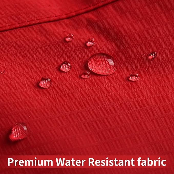 JoyDaog Premium Dog Raincoat with Hood for Small Dogs,Outdoor Sports Waterproof Dog Rain Jacket,Puppy Raincoat with Pockets,Red S