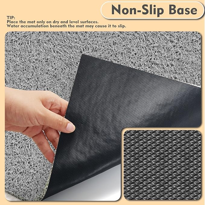 Jumbo Cat Litter Mat Catcher 35"x24" | Ultra-Absorbent Litter Box Rug with PVC Mesh | Non-Slip Cat Rug for litter box, Washable Kitty Litter Mat For Indoor,Garden