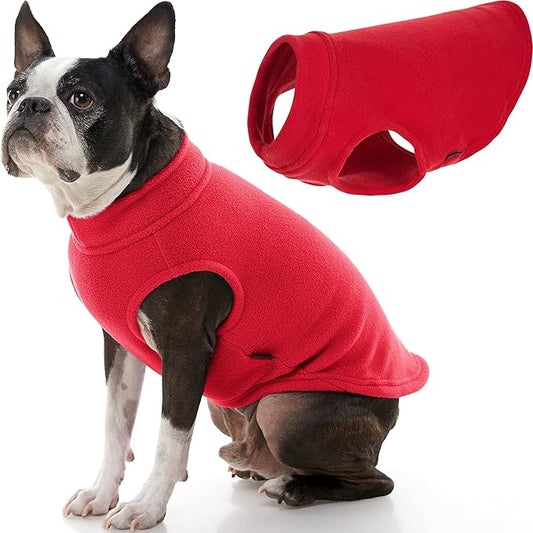 Gooby - Stretch Fleece Vest, Pullover Fleece Vest Jacket Sweater for Dogs, Red, 2X-Large