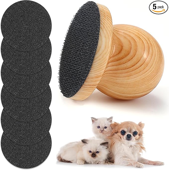 Dog Nail File with 6 Replaceable Sandpaper Sheets – Pet Nail File Board for Dogs & Cats, Safe Scratch Nail Grinder for Smooth, Healthy Nails at Home