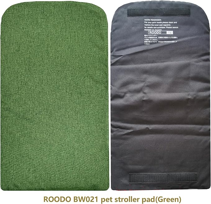ROODO Pet Stroller Mat,Dog Stroller Cushion,Inner Pad for Exclusive Use,Original,Replaceable,Easy to Clean,Set of 3 pc(Green)