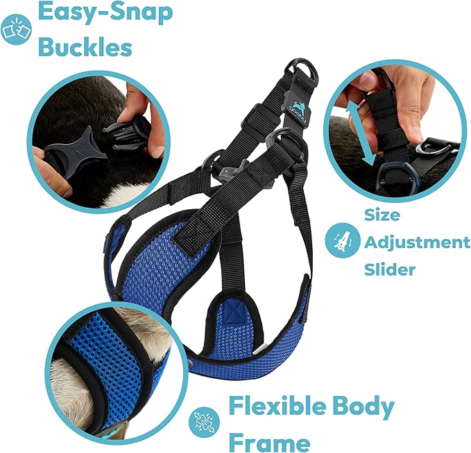 Gooby Comfort X Step in Lite Dog Harness - Choke Free, Escape Free with Light Breathable Mesh - Step in Dog Harness for Small Dogs Only - Quick Release Buckle, Metal D-Rings - Red, X-Small