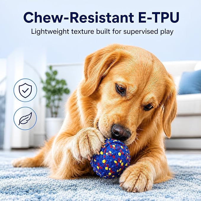2-Pack Smart Interactive Dog Toys for Large Dogs, 3.1 Inch Auto Lightweight Moving Dog Toy, Chew-Resistant E-TPU Interactive Dog Ball, IP54 Waterproof, USB-C Rechargeable, Indoor & Outdoor