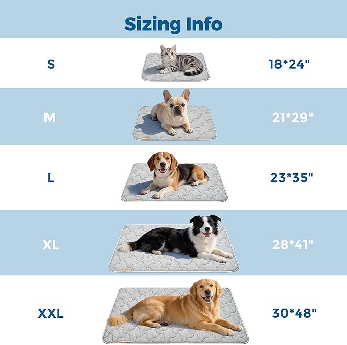 PPOLCA Waterproof Cooling Mat for Large Dogs - Q-MAX>0.5, Thin Memory Foam Kennel Dog Crate Bed, Portable Non-Slip & Machine Washable Dog Pad for Indoor & Outdoor 28x41, Grey