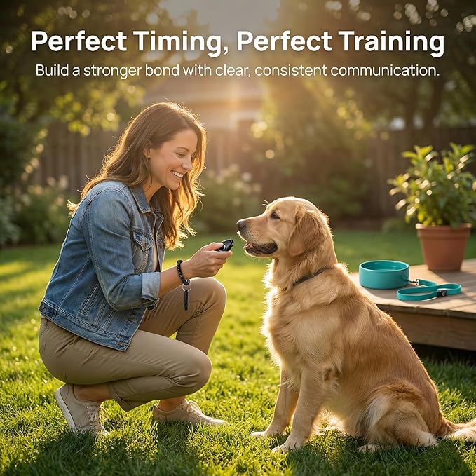Puppy Training Clicker, Dog Training Tool, Cat Clicker, Dog Training Clicker, Dog Clicker - 2-Pack (with Wrist Strap) Black
