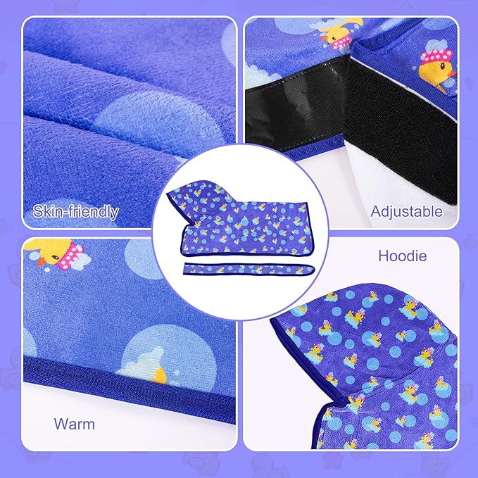 NACOCO Dog Bathrobe Towel Microfiber Pet Drying Robes Moisture Absorbing Towels Coat for Dog and Cat(Yellow Duck,XL)