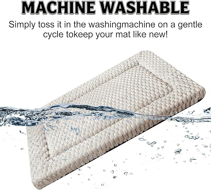 Dog Bed Mat - Durable & Cute Crate Dog Beds for Small Dogs & Cats, Comfortable Kennel Pad for Home, Crate & Travel