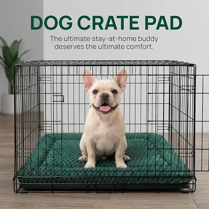 Dog Bed Mat - Durable & Cute Crate Dog Beds for Small Dogs & Cats, Comfortable Kennel Pad for Home, Crate & Travel