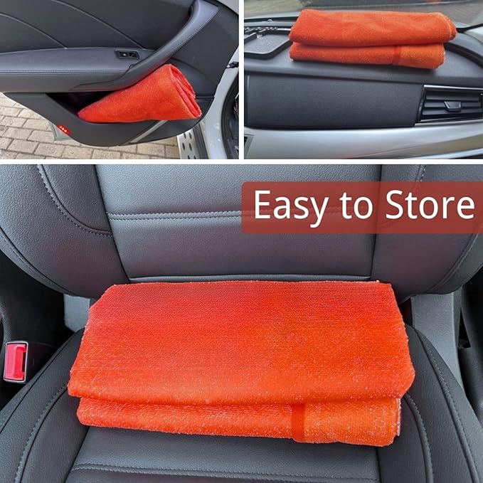 Waterproof Back Seat Cover for Dogs and Kids, Car Seat Protector Under Baby Car Seat, Child and Dog Car Seat Cover Blanket for Rear Bench(Orange, Rear Bench Seat Towel)