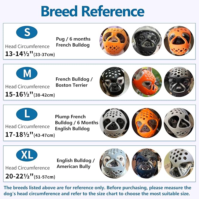 BARKLESS Short Snout Dog Muzzle, Soft Silicone Flat Faced Muzzle for French Bulldog Shih Tzu and Pug for Biting Chewing Licking and Grooming, Allows Panting (S, Hot Pink)