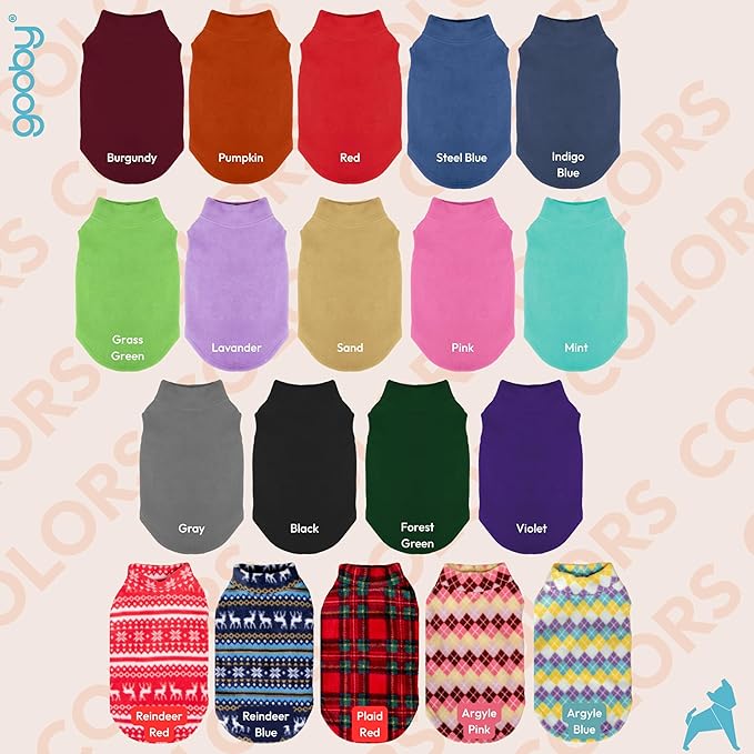 Gooby - Stretch Fleece Vest, Pullover Fleece Vest Jacket Sweater for Dogs, Argyle Pink, Medium