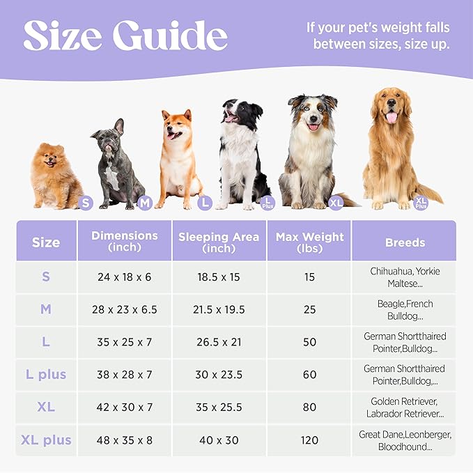 LE SURE Cute Dog Beds for Extra Large Dogs, Orthopedic Waterproof XL Pet Bed with Sides, High Back Non-Slip and Egg-Crate Foam Big Dog Couch Sofa with Washable Removable Cover, Hazel