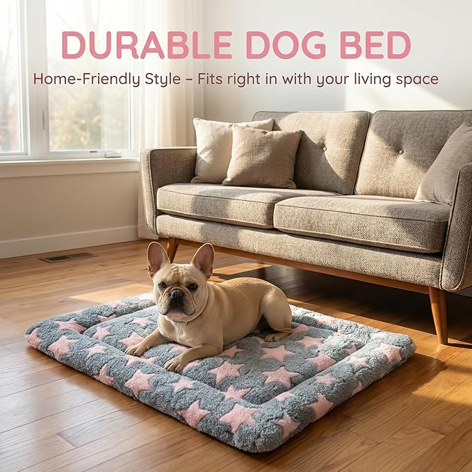 Dog Bed Mat - Soft Crate Pad for Kennel, Durable Pet Bed for Small Dogs & Cats - Comfort Support for Pet Crate, Cage, House