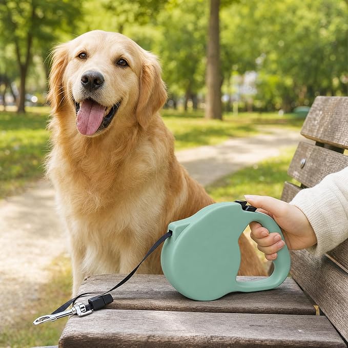 Retractable Dog Leash for Small/Medium Dogs, Cats & Puppies – Black Flexi Walking Lead with Correa para Perros(Green-Small)