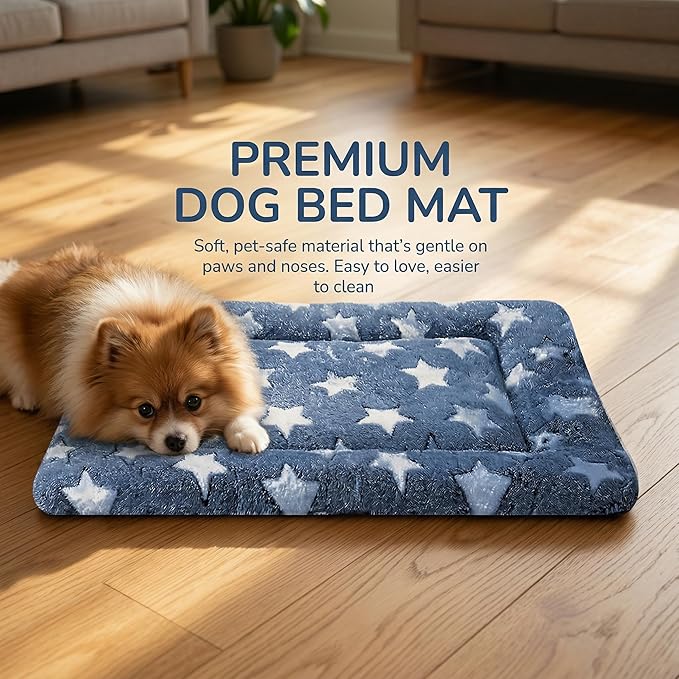 Dog Bed Mat - Soft Crate Pad for Kennel, Durable Pet Bed for Small Dogs & Cats - Comfort Support for Pet Crate, Cage, House